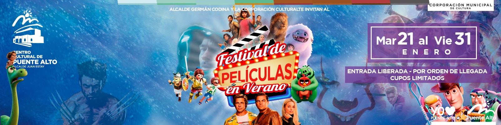 Festival de películas de verano en el Centro Cultural de Puente Alto